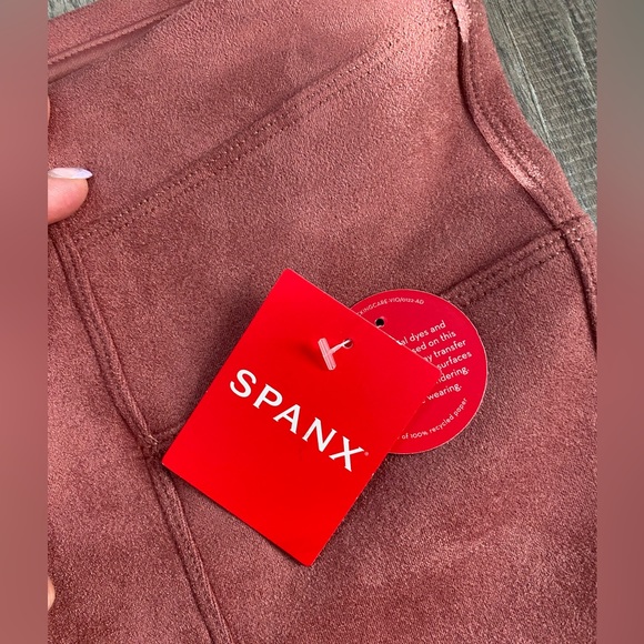 Spanx Faux Suede Leggings - rose (dark pink) - Picture 7 of 8